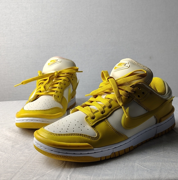 New Women’s Skater Sneakers Dunk Low Twist Vivid Sulfur Size 9.5 Y2K Style - Picture 1 of 13